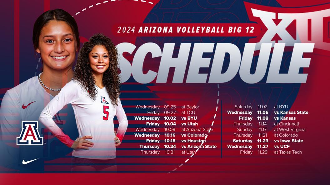 Arizona Volleyball Announces 2024 Big 12 Schedule