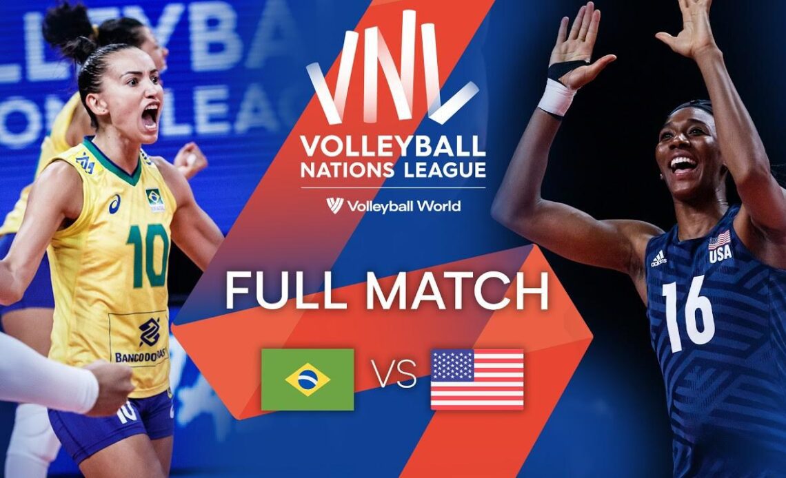 🇧🇷 BRA vs. 🇺🇸 USA - Full Match | Women's VNL 2019