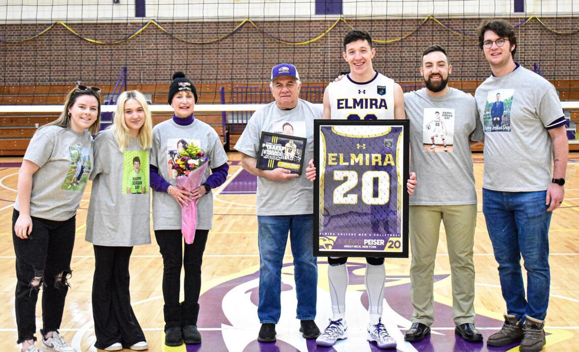 Men's Volleyball Falls to Wilkes and Juniata on Saturday Afternoon; Peiser Tallies Career-High 26 Kills in First Match on Senior Day