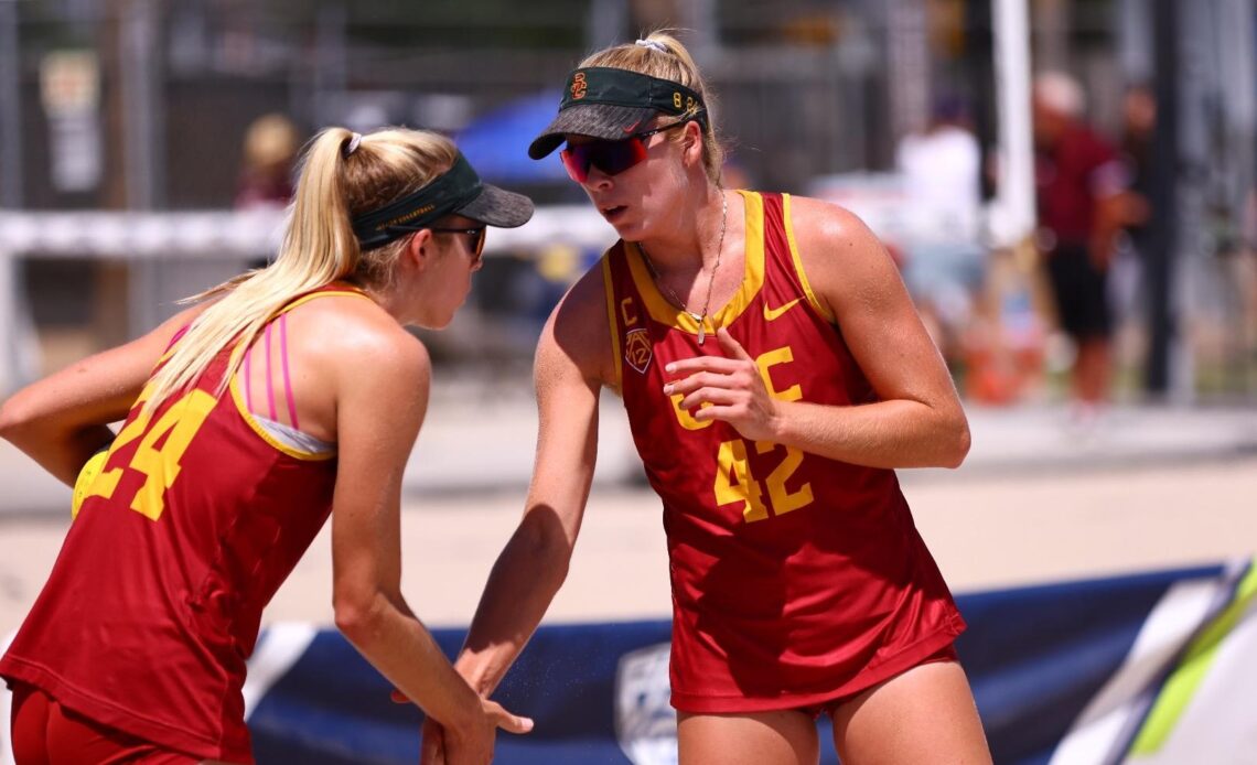 USC Beach Volleyball's Audrey and Nicole Nourse Named AVCA/CBVB National Pair of the Week