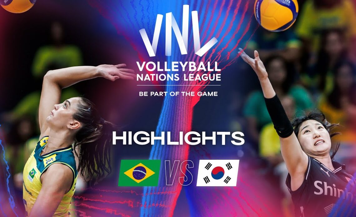 🇧🇷 BRA vs. 🇰🇷 KOR - Highlights | Week 1 | Women's VNL 2024