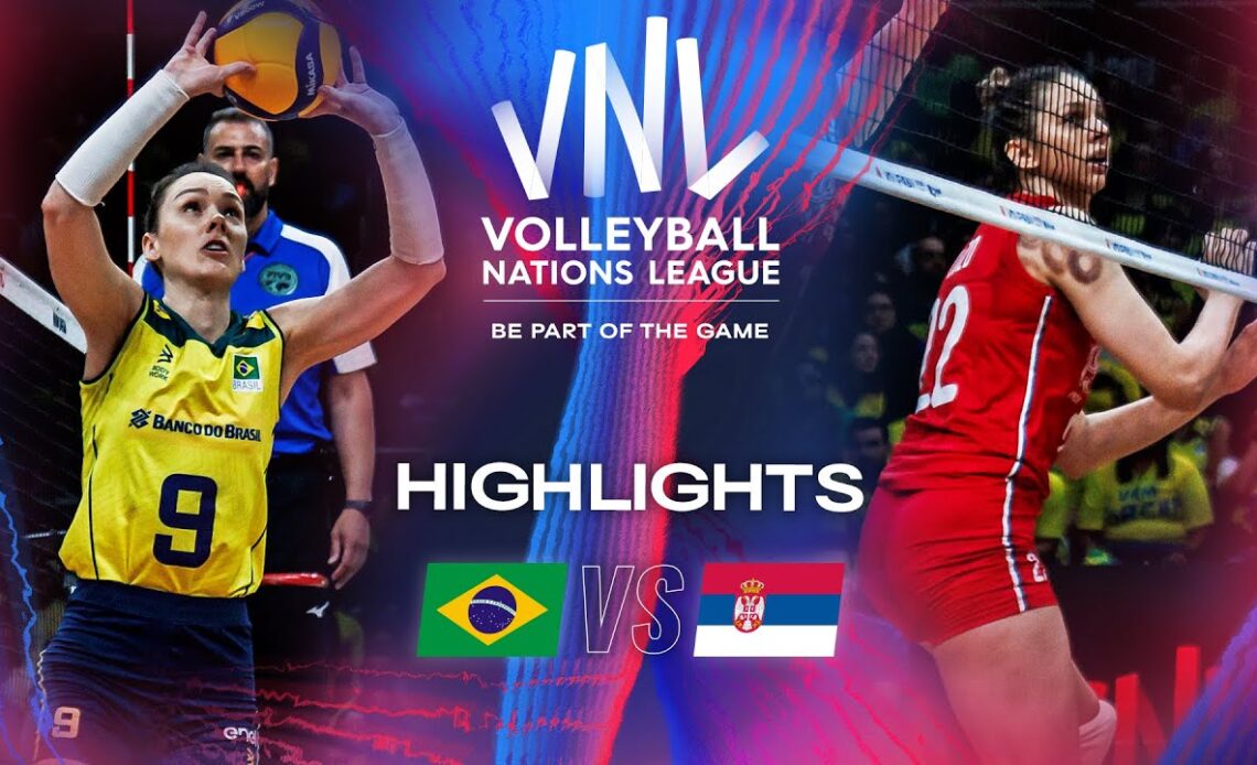 🇧🇷 BRA vs. 🇷🇸 SRB - Highlights | Week 1 | Women's VNL 2024