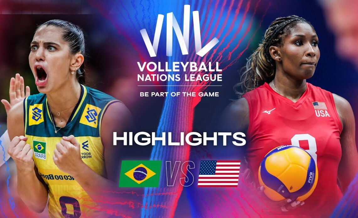 🇧🇷 BRA vs. 🇺🇸 USA - Highlights | Week 1 | Women's VNL 2024