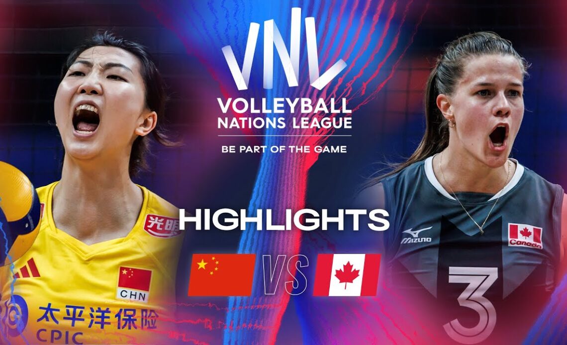 🇨🇳 CHN vs. 🇨🇦 CAN - Highlights | Week 1 | Women's VNL 2024