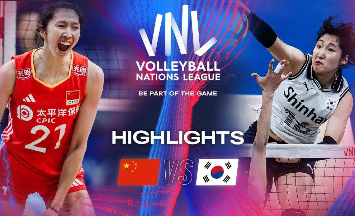 🇨🇳 CHN vs. 🇰🇷 KOR - Highlights | Week 1 | Women's VNL 2024