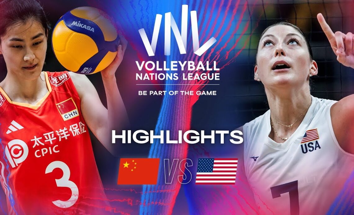 🇨🇳 CHN vs. 🇺🇸 USA - Highlights | Week 1 | Women's VNL 2024