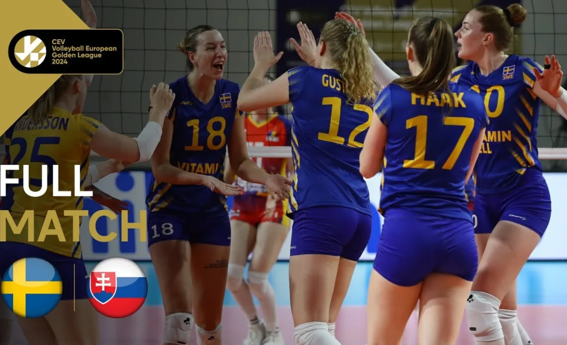 LIVE | Sweden vs. Slovakia - CEV Volleyball European Golden League 2024