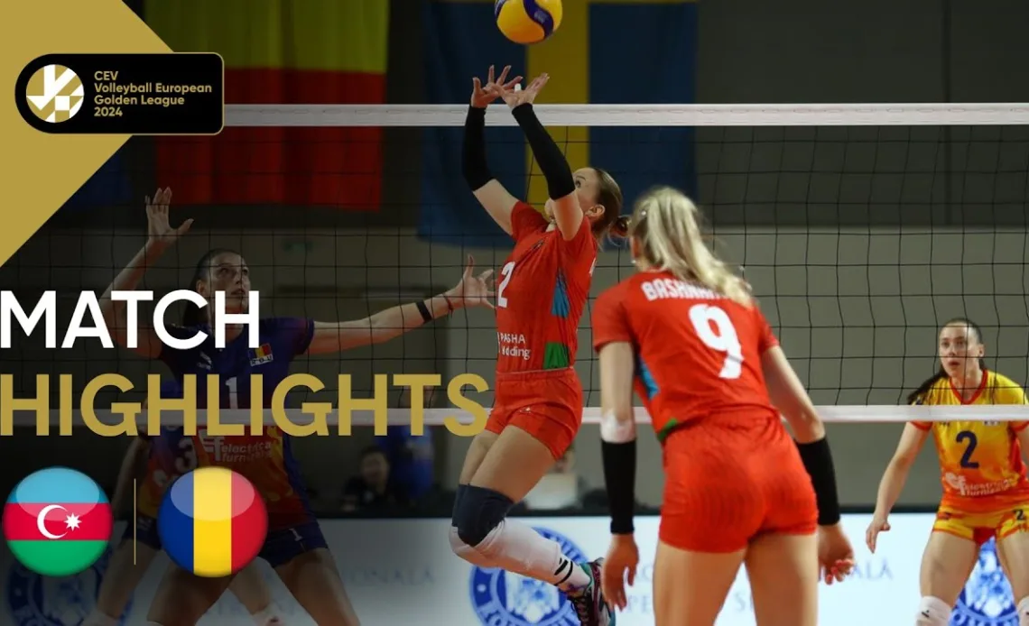 Match Highlights: AZERBAIJAN vs. ROMANIA I European Golden League Women