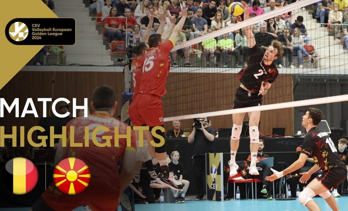 Match Highlights: BELGIUM vs. NORTH MACEDONIA I European Golden League Men