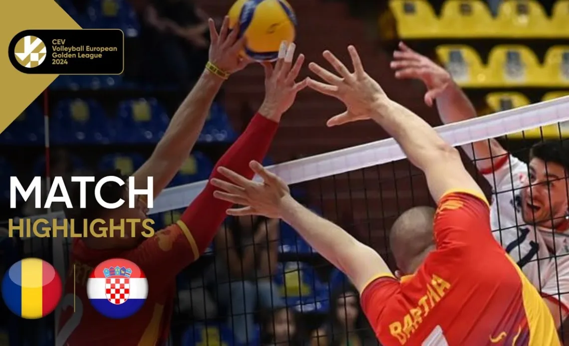 Match Highlights: CROATIA vs. ROMANIA I European Golden League Men