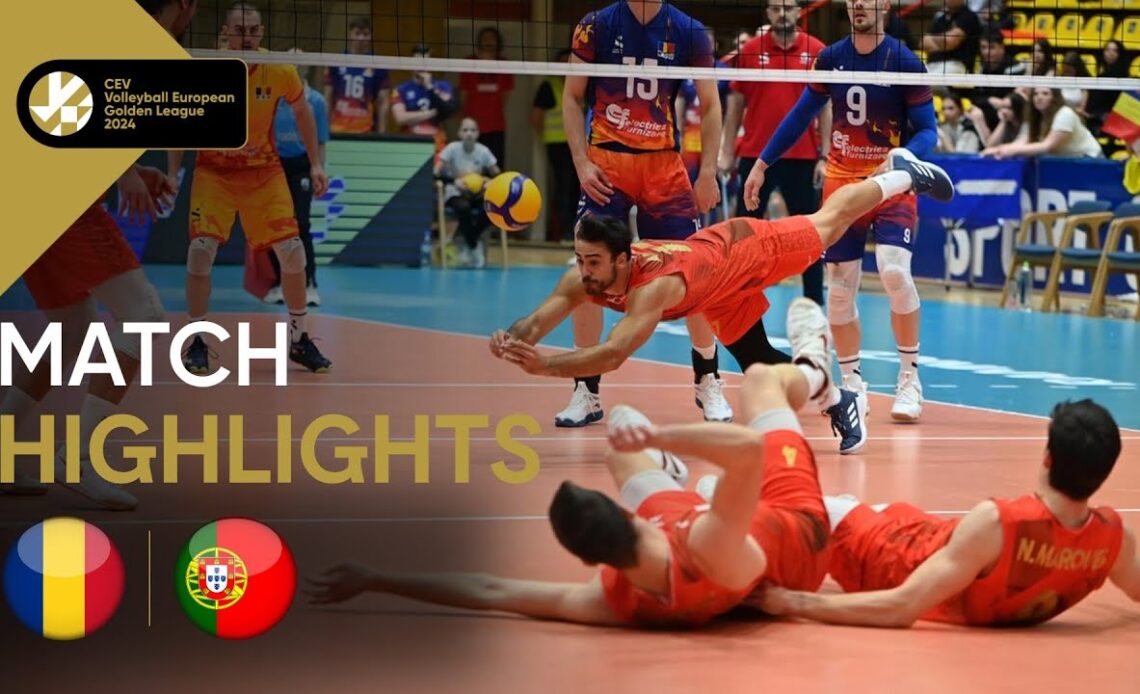 Match Highlights: ROMANIA vs. PORTUGAL I European Golden League Men