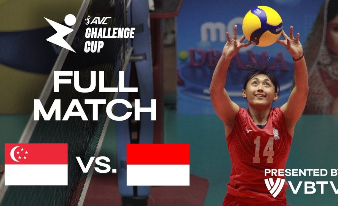 🇸🇬 SGP vs. 🇮🇩 INA - AVC Challenge Cup 2024 | Pool Play - presented by VBTV