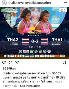 TEAMS FROM THAILAND DOMINATE SAVA U19 BEACH VOLLEYBALL CHAMPIONSHIPS WITH FIVB VOLLEYBALL EMPOWERMENT SUPPORT