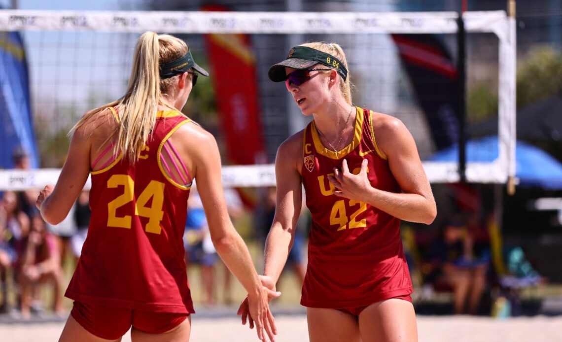 Three USC Beach Volleyball Pairs Earn AVCA Top Flight Status