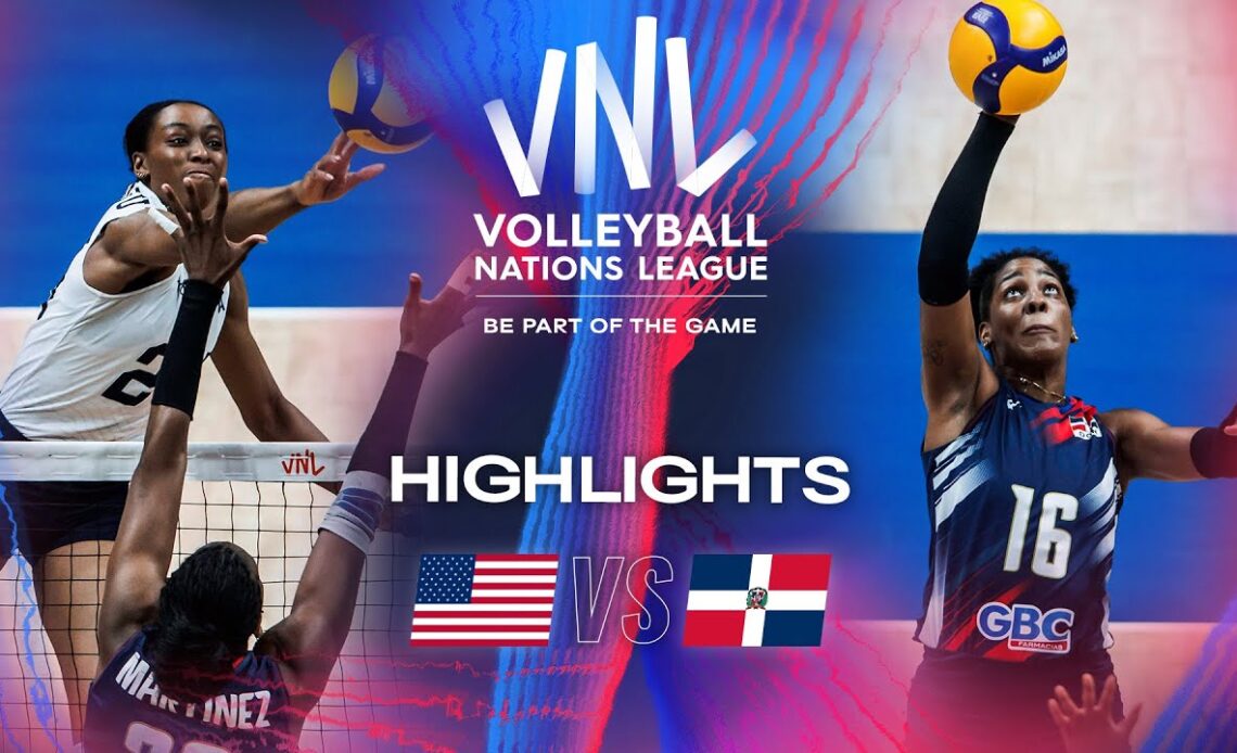 🇺🇸 USA vs. 🇩🇴 DOM Highlights Week 1 Women's VNL 2024 VCP Volleyball