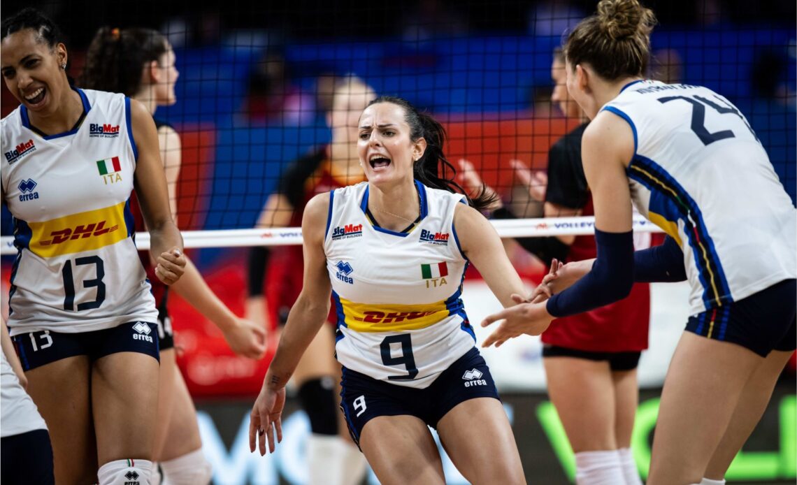 WorldofVolley :: VNL W: Italy Triumphs Over Germany