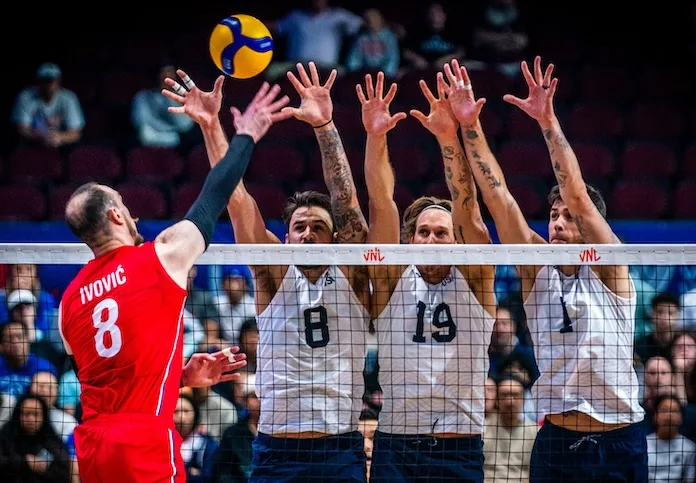 USA men beat Serbia, finish Volleyball Nations League 2nd round vs. Canada