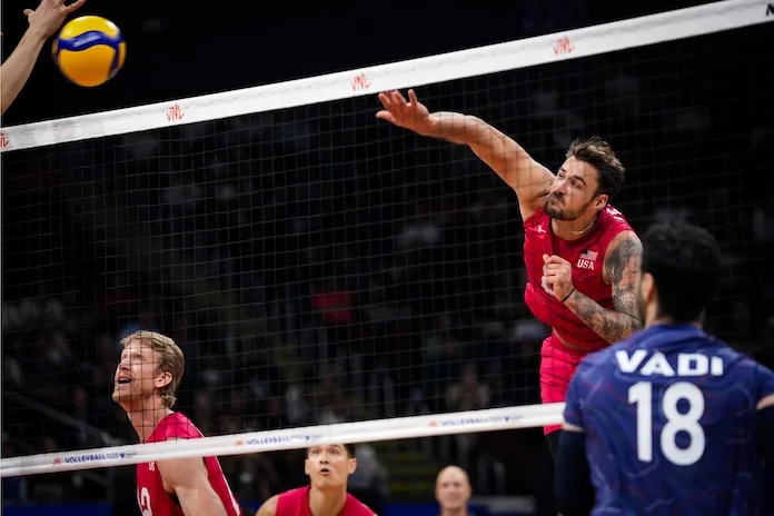 USA men rally but fall to Iran in five in Volleyball Nations League