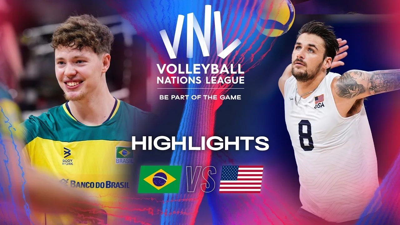 🇧🇷 BRA vs. 🇺🇸 USA - Highlights | Week 3 | Men's VNL 2024