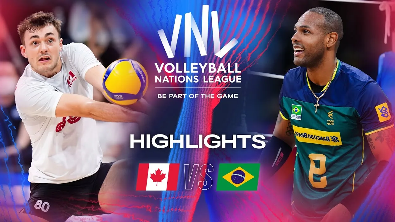 🇨🇦 CAN vs. 🇧🇷 BRA - Highlights | Week 3 | Men's VNL 2024