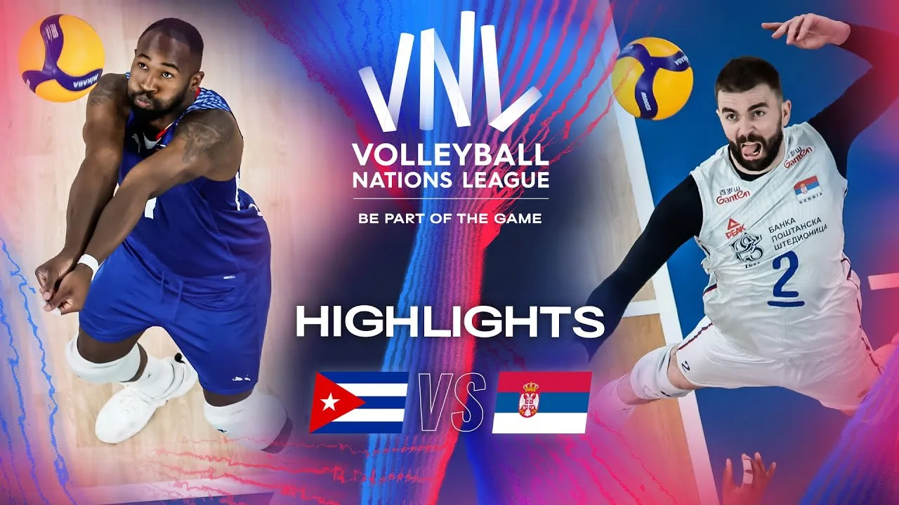 🇨🇺 CUB vs. 🇷🇸 SRB - Highlights | Week 3 | Men's VNL 2024