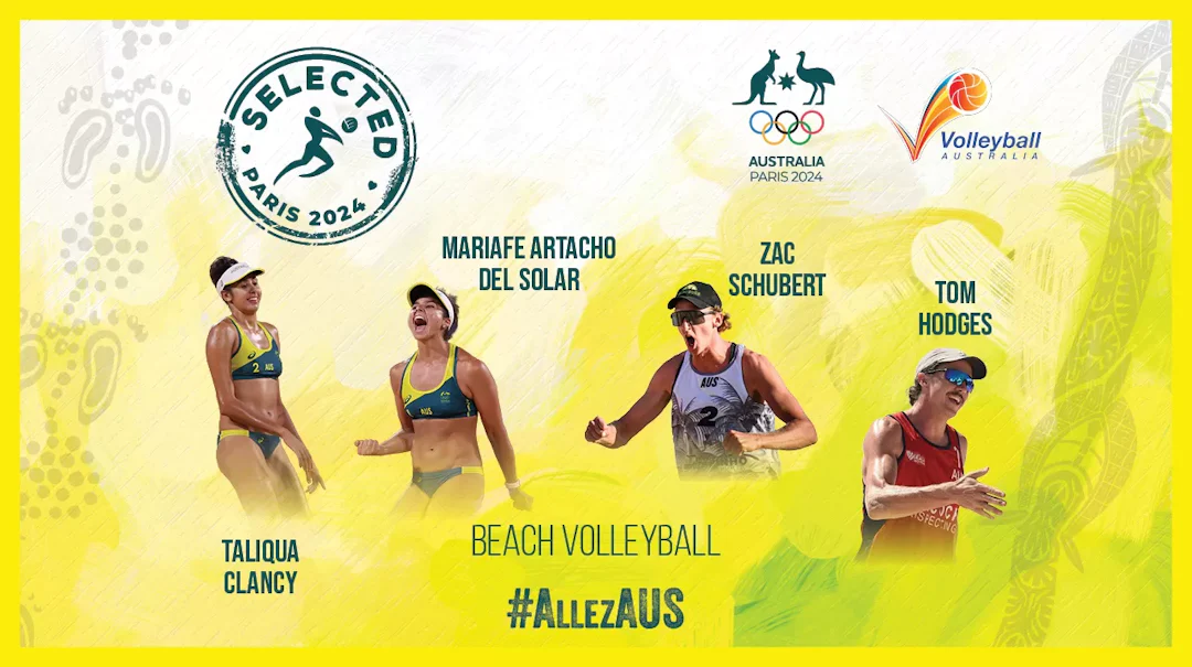 FOUR BEACH VOLLEYBALL ATHLETES ANNOUNCED TO COMPETE UNDER THE EIFFEL TOWER AT PARIS 2024
