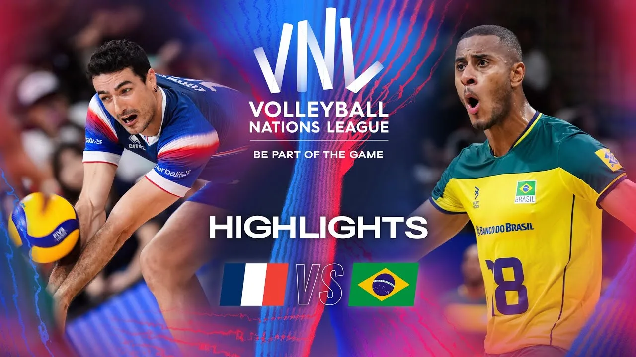 🇫🇷 FRA vs. 🇧🇷 BRA - Highlights | Week 3 | Men's VNL 2024