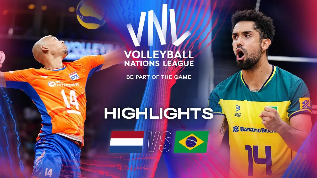 🇳🇱 NED vs. 🇧🇷 BRA - Highlights | Week 3 | Men's VNL 2024