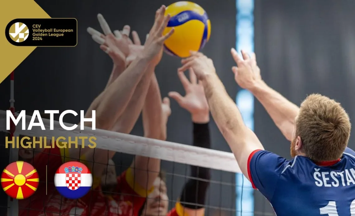 North Macedonia vs. Croatia - Match Highlights | European Golden League Men 2024