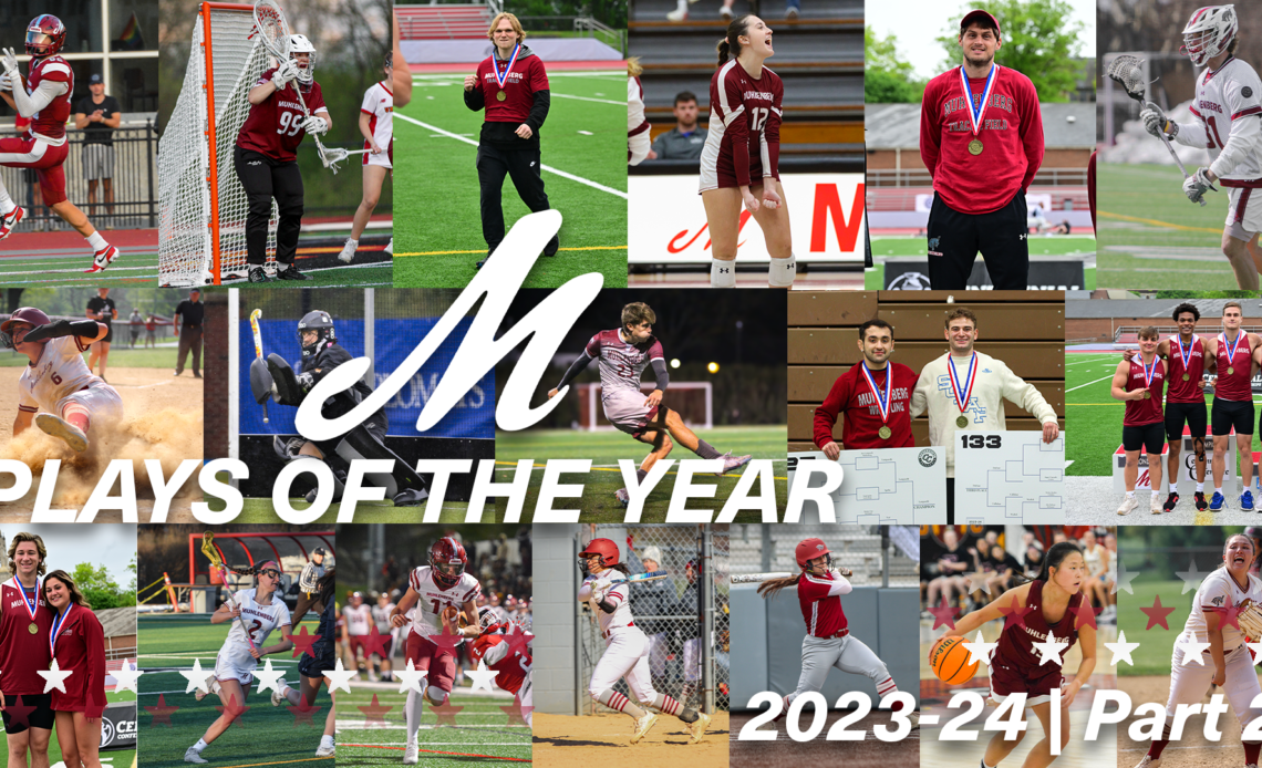 Three rows of six action shots each with the text Plays of the Year in the middle and 2023-24 | Part 2 at the bottom