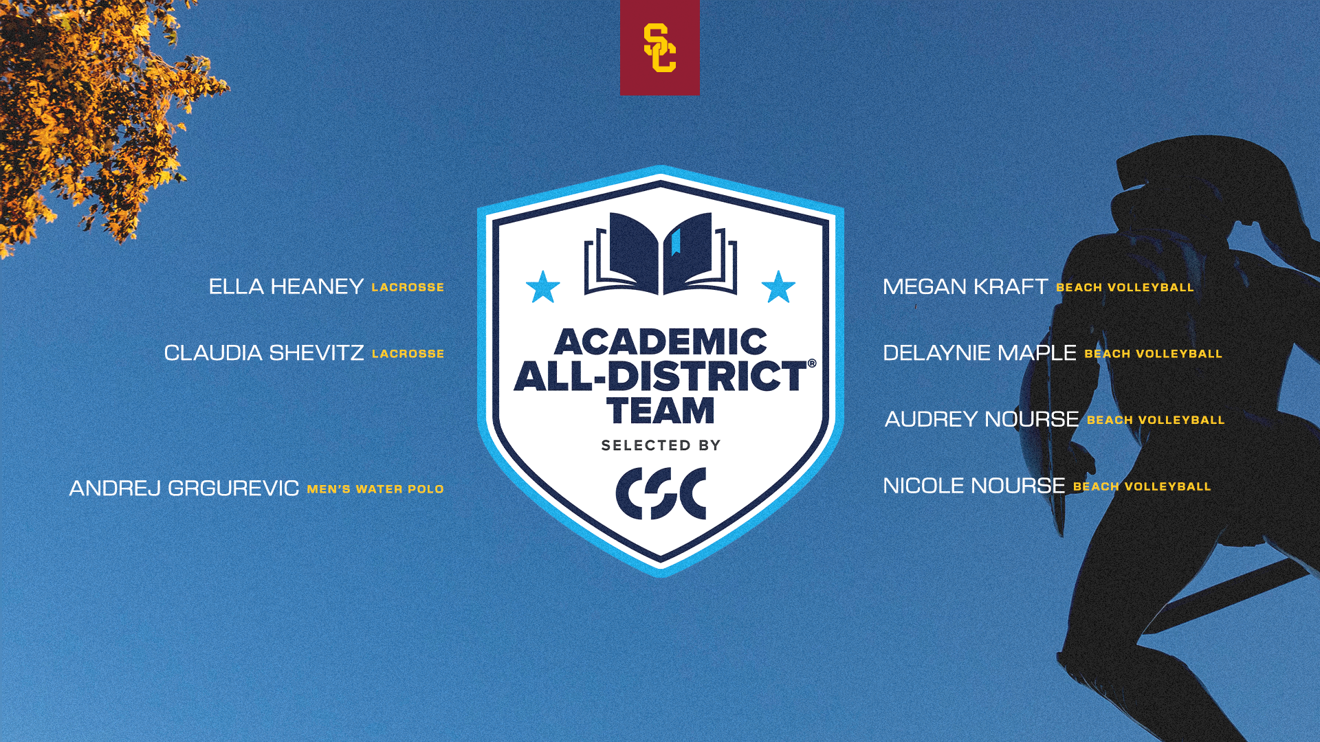 Seven Trojans Named to CSC At-Large Academic All-District Team