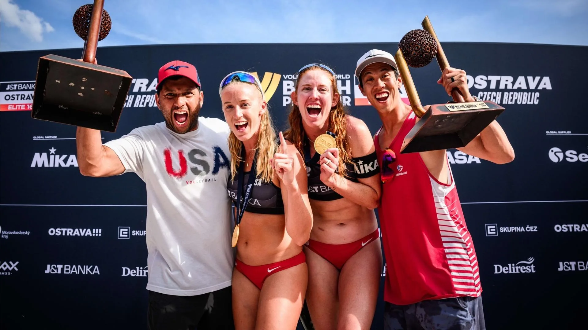 USC Beach Volleyball's Cheng and Hughes Claim Gold at Ostrava Elite 16
