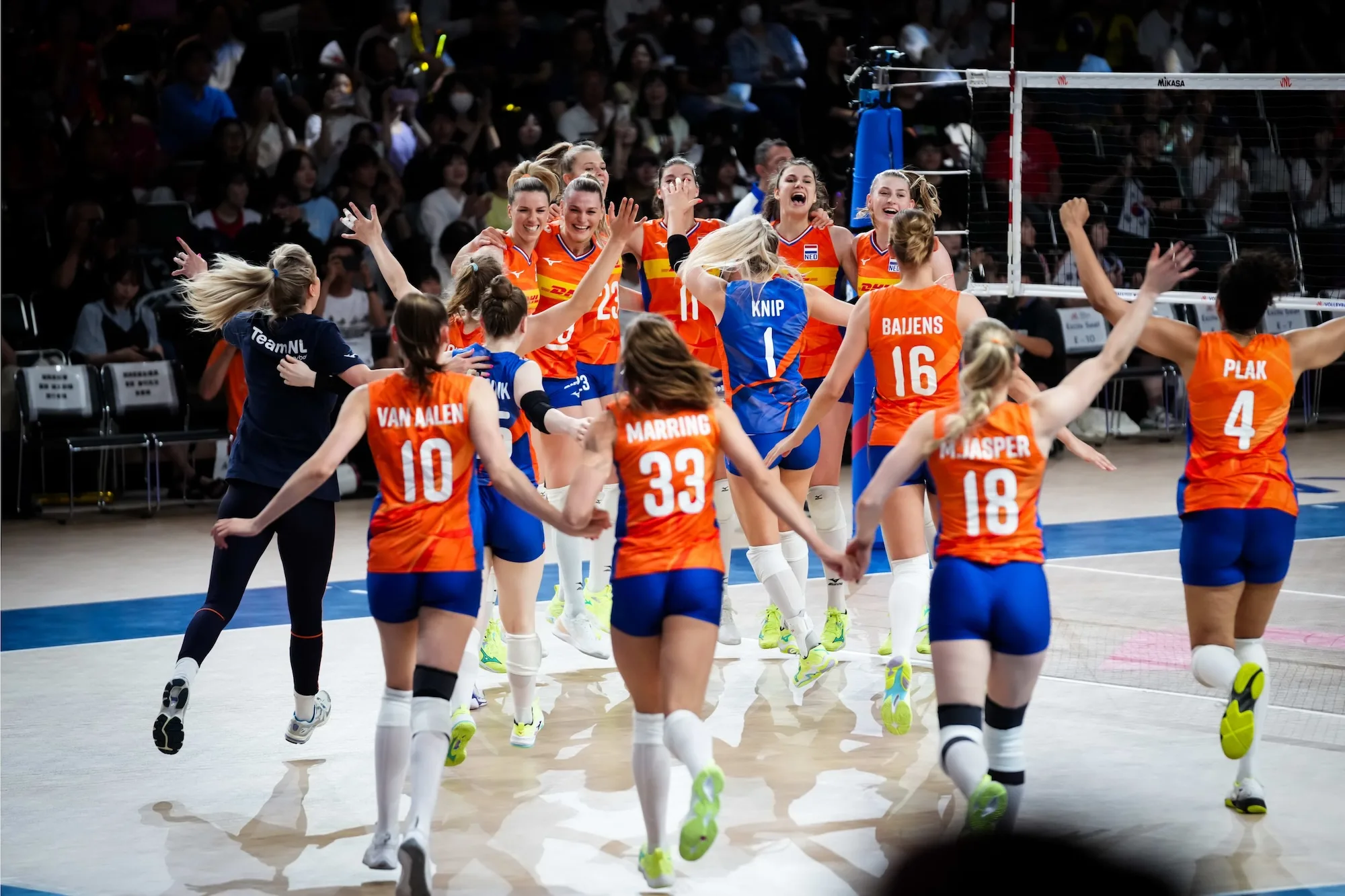 WorldofVolley :: VNL W: Netherlands Secure Olympic Spot with Dominant Win Over South Korea