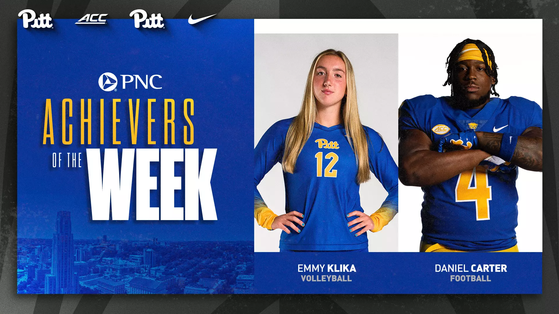 Carter, Klika Named PNC Achievers of the Week