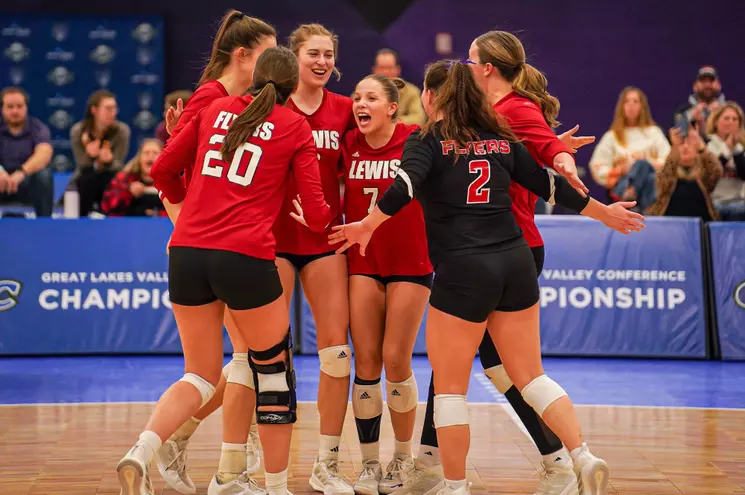 GLVC FINALS BOUND; Lewis Women's Volleyball Defeats UIndy in GLVC Semis