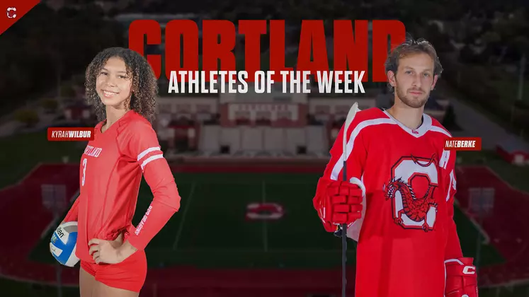 Kyrah Wilbur and Nate Berke Named SUNY Cortland Athletes of the Week