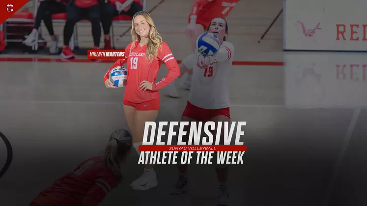 Mikenzie Martens Earns Sixth SUNYAC Volleyball Weekly Defensive Honor