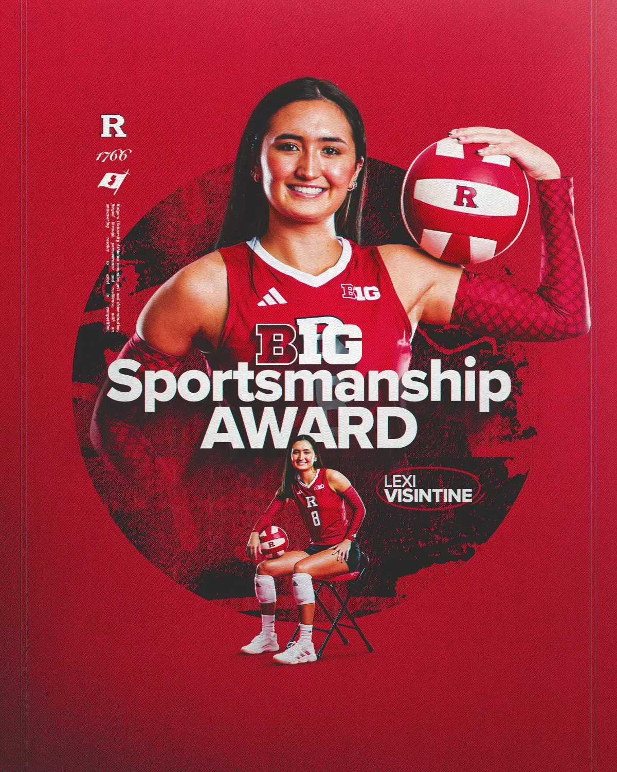 Lexi Visintine 2024 Big Ten Sportsmanship Award Honoree