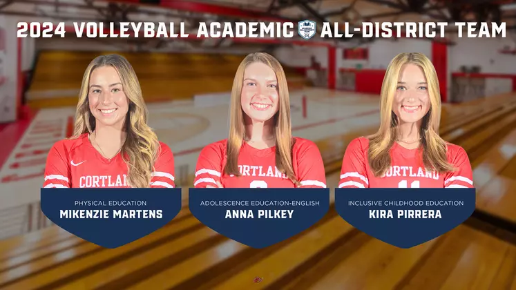 Three Cortland Volleyball Players Named to CSC Academic All-District Team