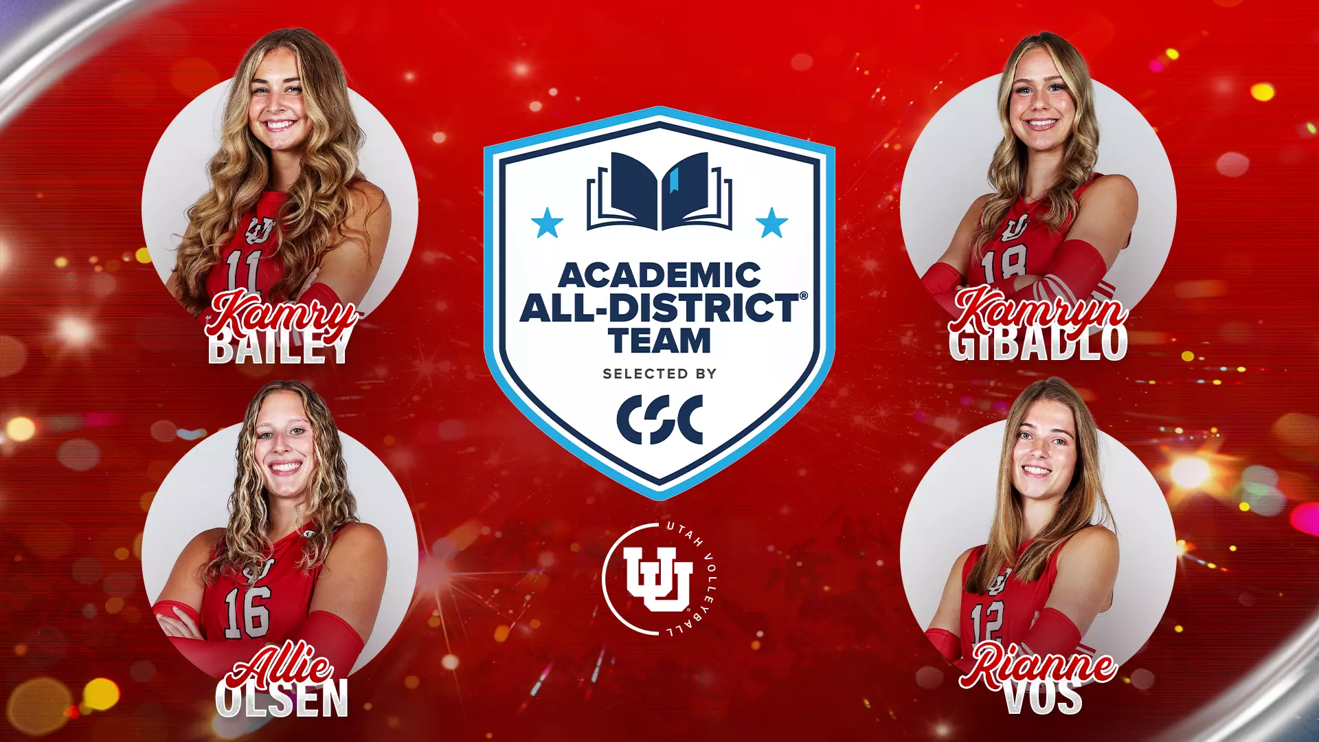 Utah Volleyball Places Four On CSC Academic All-District List